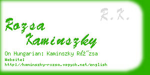 rozsa kaminszky business card